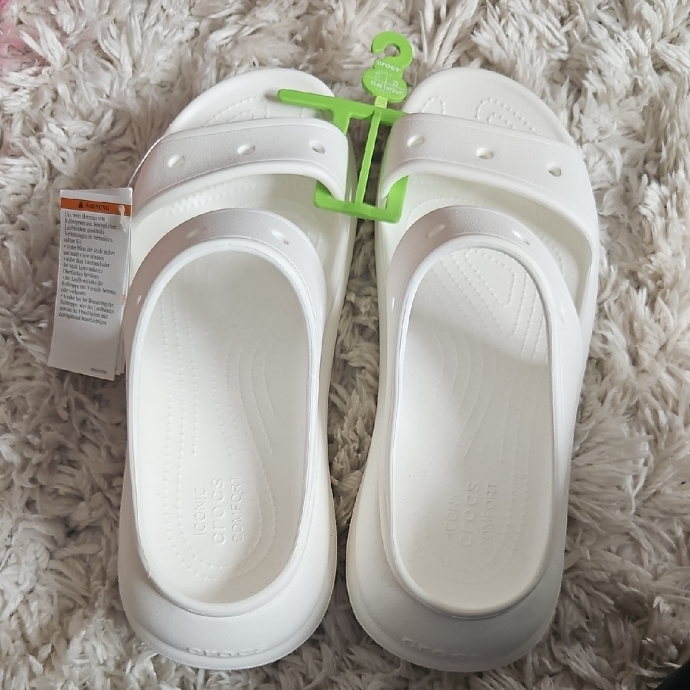 Mens White Crocs Sandals